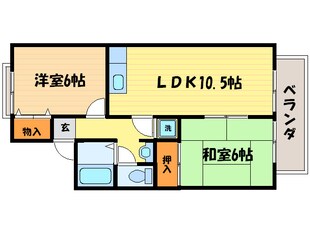 セジュ－ル若津の物件間取画像